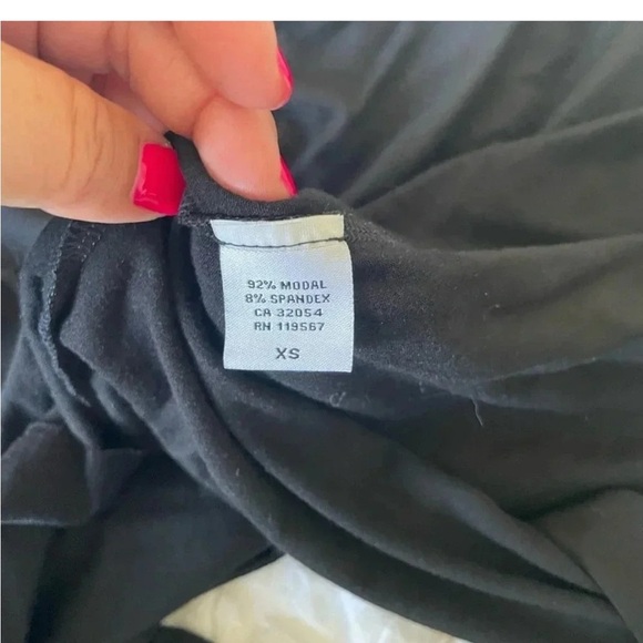 Rachel Pally black cold shoulder wrap around wrap top - Picture 4 of 5